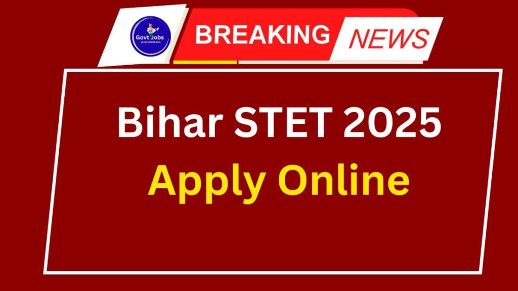 Bihar STET 2025 Apply Online