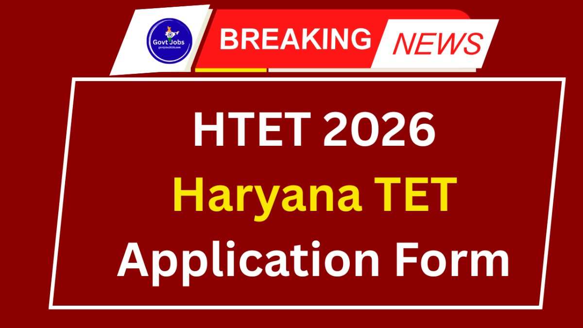 HTET 2026 Haryana TET Application Form