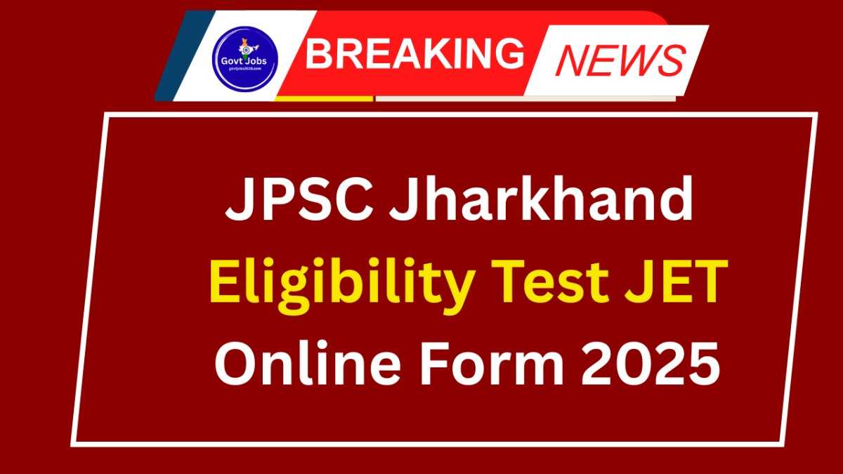 JPSC Jharkhand Eligibility Test JET Online Form 202