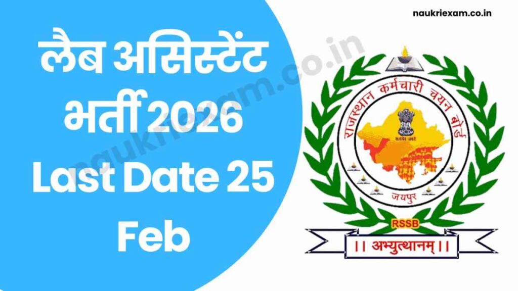 RSSB Lab Assistant Recruitment 2026