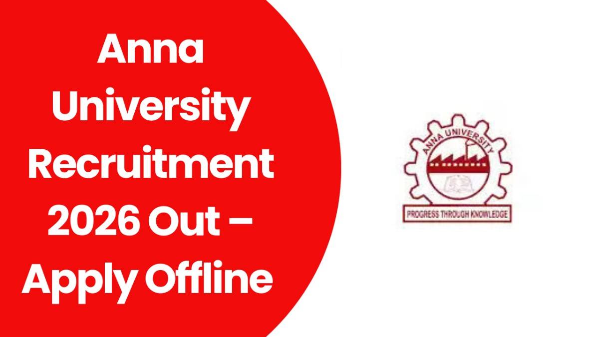 Anna University Recruitment 2026