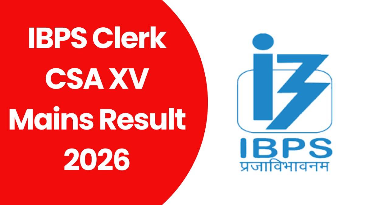 IBPS Clerk CSA XV Mains Result 2026