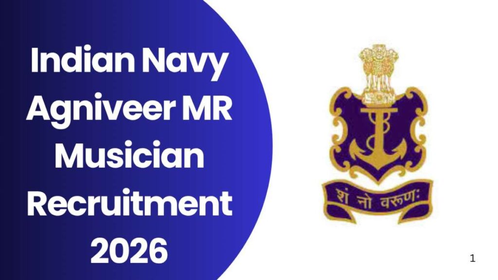 Indian Navy Agniveer MR Musician Recruitment 2026