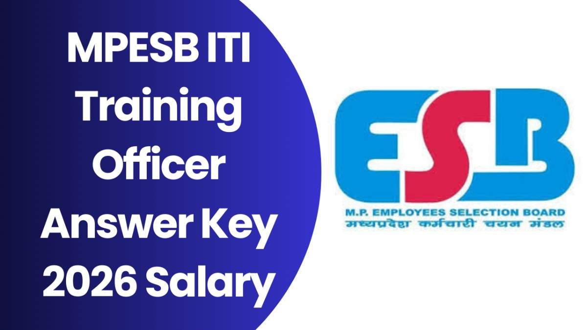 MPESB ITI Training Officer Answer Key 2026