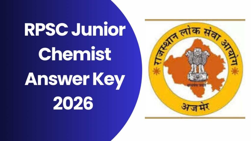 RPSC Junior Chemist Answer Key 2026