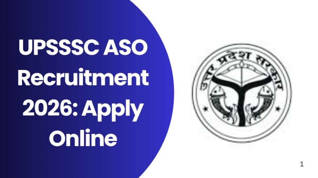 UPSSSC Assistant Statistical Officer ASO Recruitment 2026