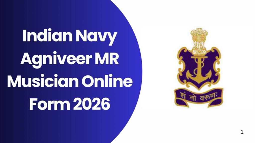 Indian Navy Agniveer MR Musician Online Form 2026