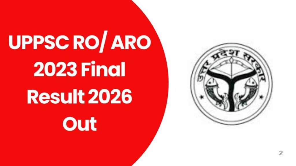 UPPSC RO/ ARO 2023 Final Result 2026