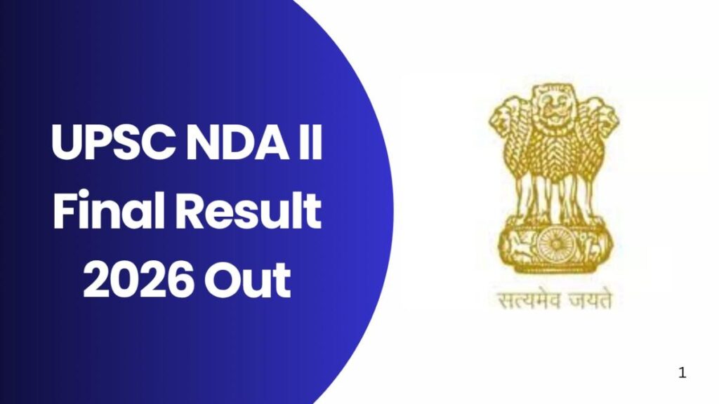 UPSC NDA II Final Result 2026