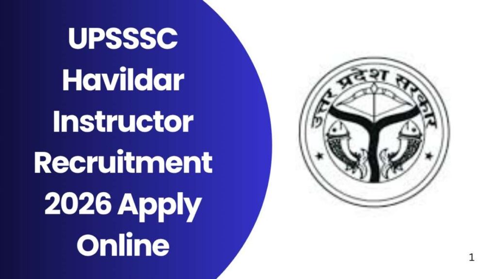 UPSSSC Havildar Instructor Recruitment 2026