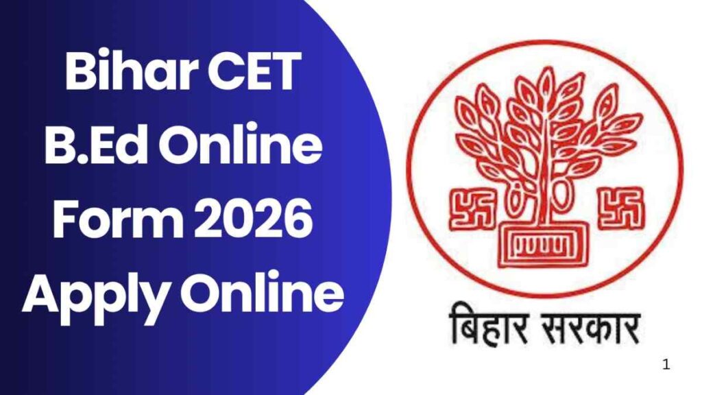 Bihar CET B.Ed Online Form 2026