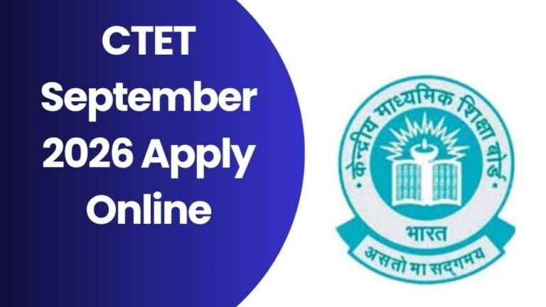 CTET September 2026 Apply Online