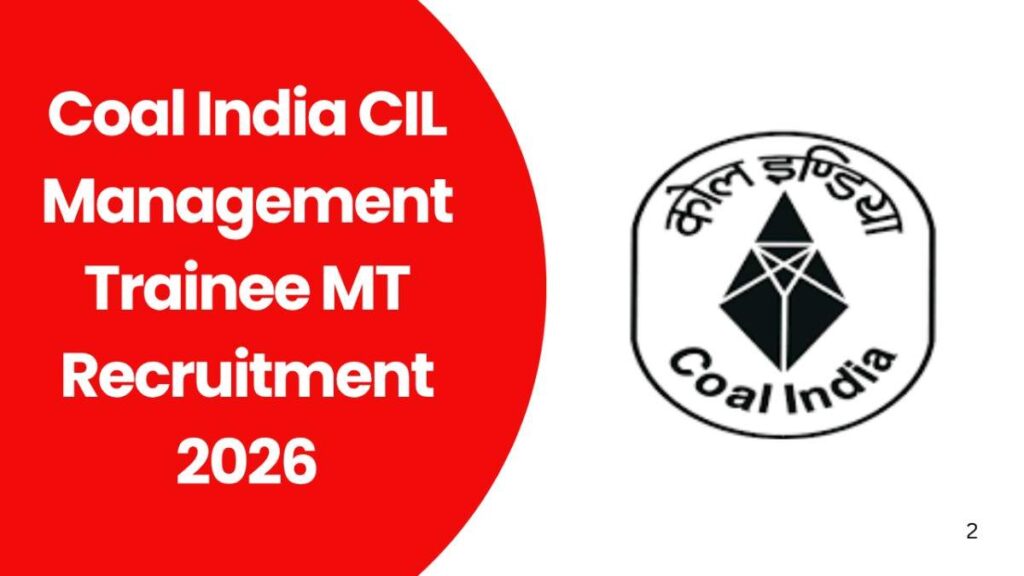 Coal India CIL Management Trainee MT Recruitment 2026