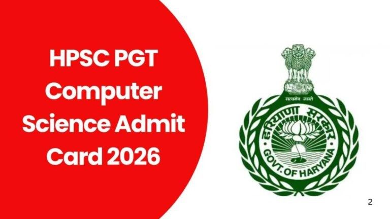 HPSC PGT Computer Science Admit Card 2026