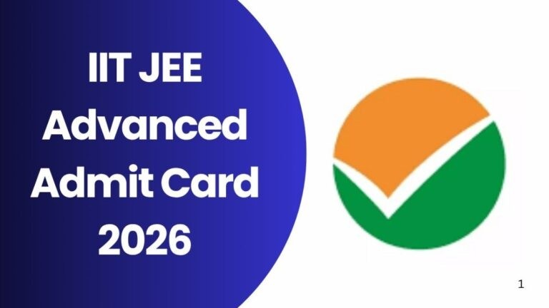 IIT JEE Advanced Admit Card 2026