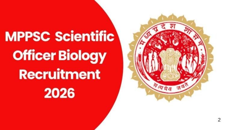 MPPSC Scientific Officer Biology Recruitment 2026