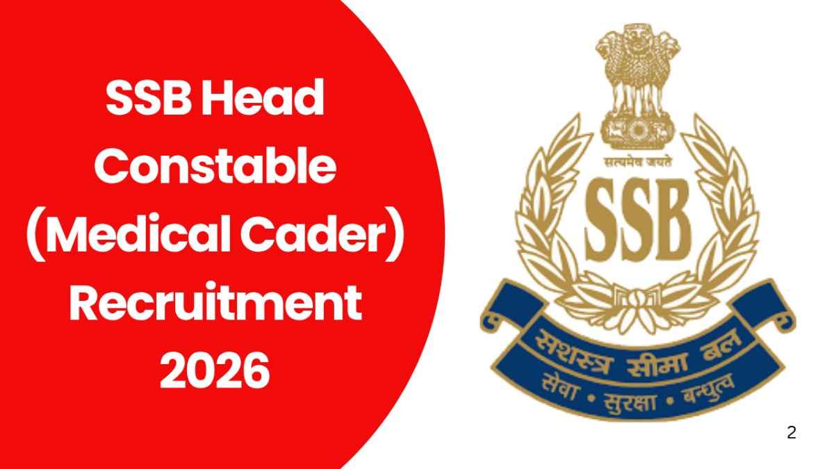 SSB Head Constable (Medical Cader) Recruitment 2026